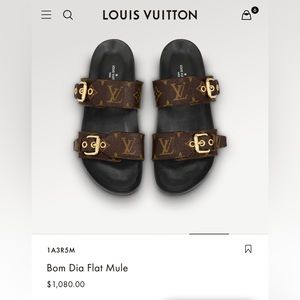 Louis Vuitton bam dia flat mule